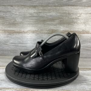 Dansko Women’s Tara Dressy Black Leather Clog Pumps Size EU 40 US 9.5